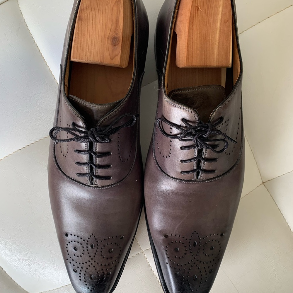 Elegant Brown Leather Men's Dress Shoes